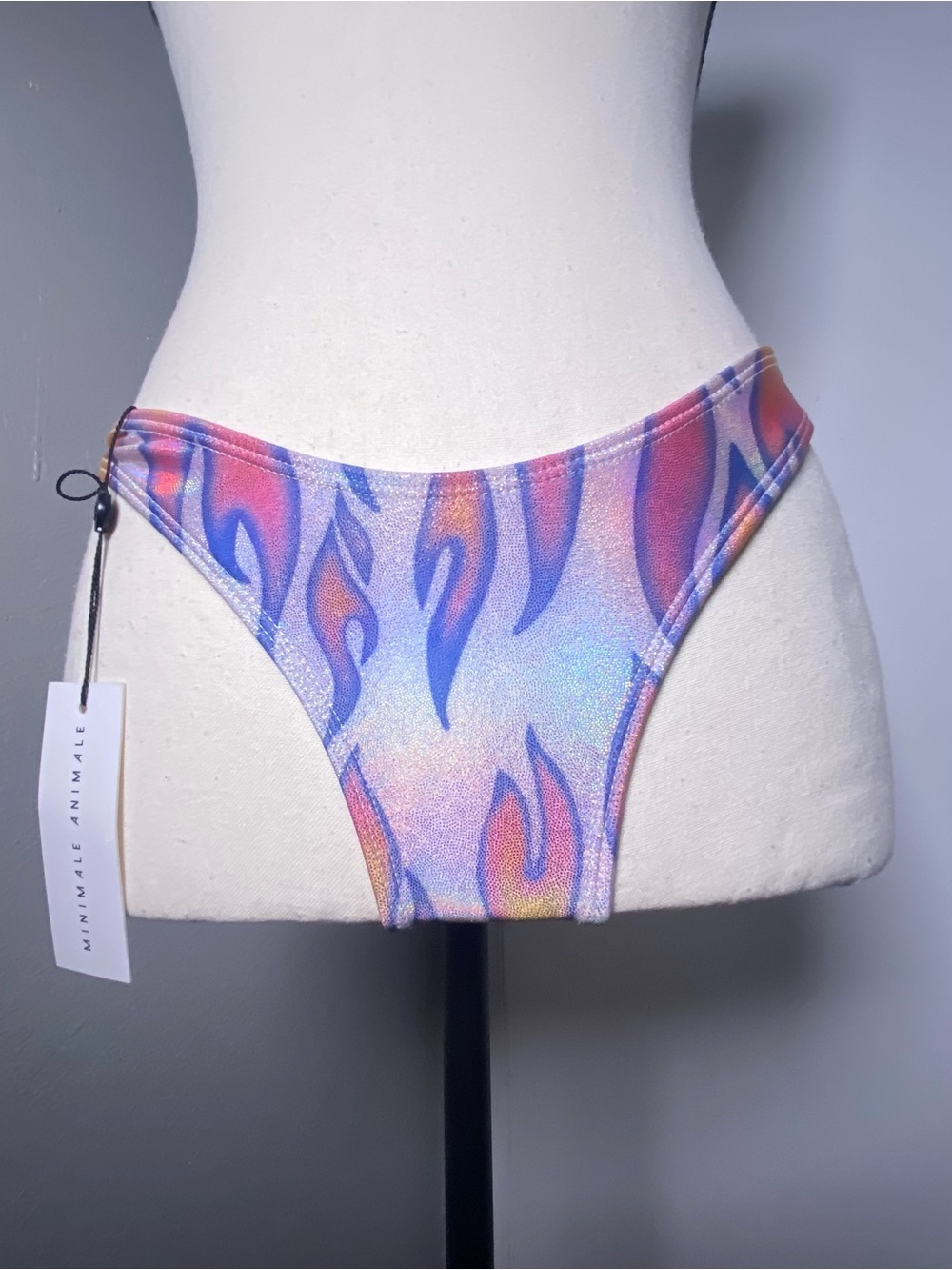 Minimale Animale Pearl Flame Iridescent Bikini Bottoms Size Small